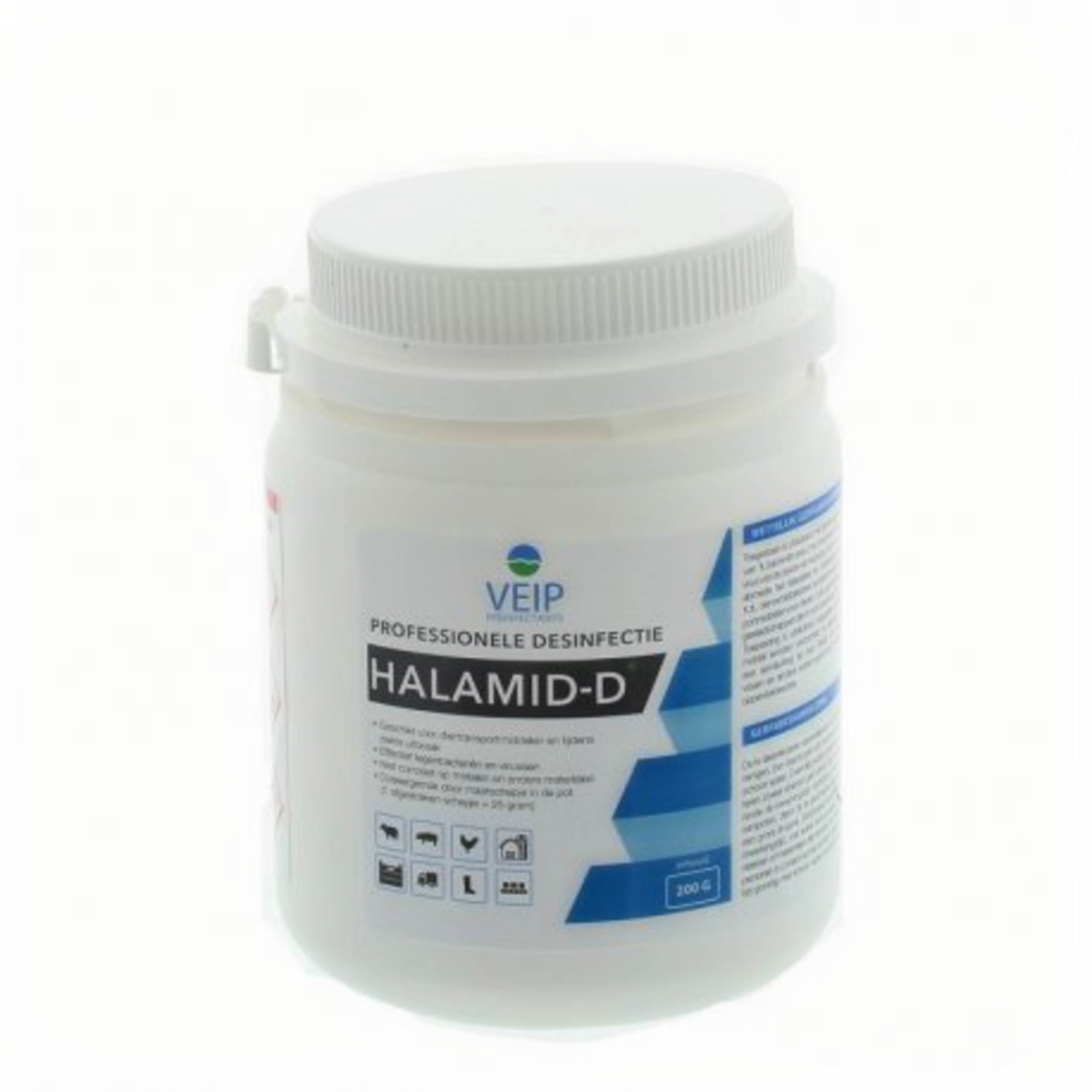 Halamid-D - 200 gram Verfcontainer, Kruik